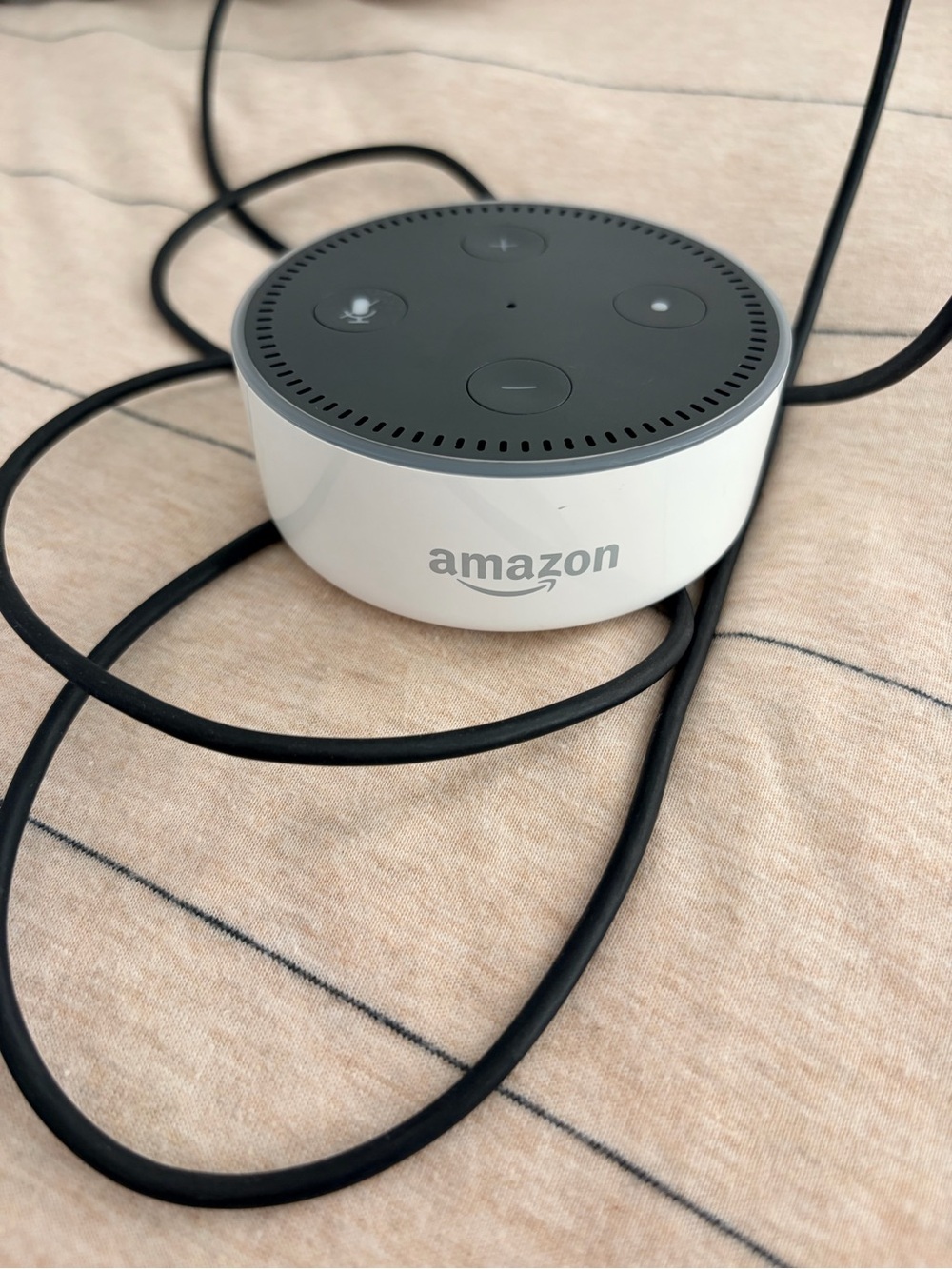 Amazon Echo Dot (3rd Gen) — White Body with Black Top